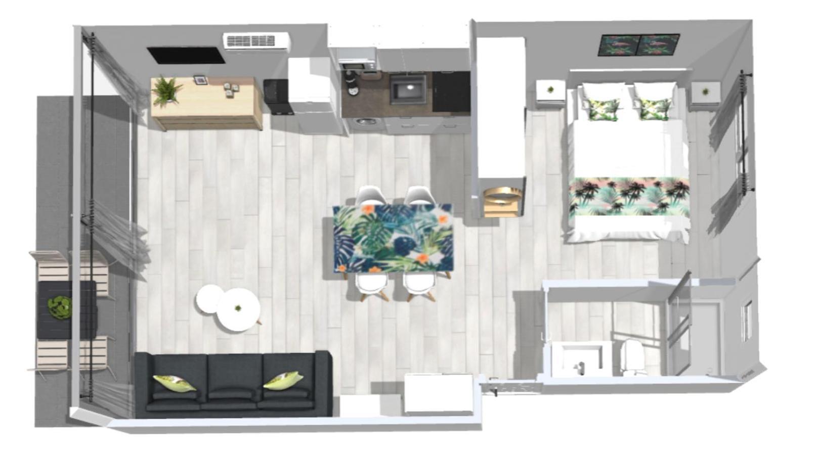 Roses Apartments Tropical Loft Vista Mar Lateral المظهر الخارجي الصورة